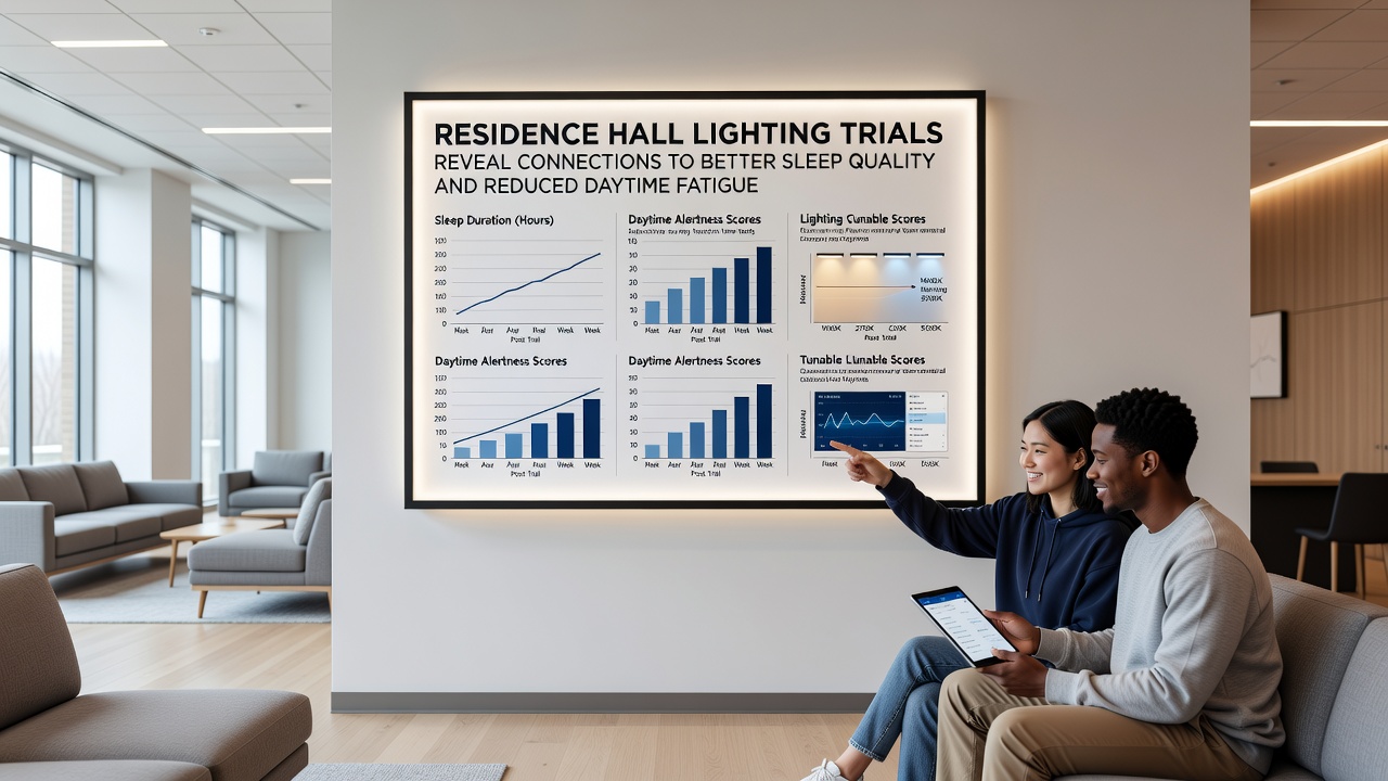 Data charts from student lighting and sleep quality study